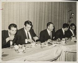 Sports figures at the Red Coat banquet for the benefit of charities, Santa Rosa, California, 1962