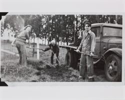 Carol Purvine Chandler, George Chandler, Sr. and George Chandler, Jr., Petaluma, California