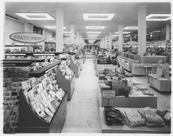 Stationary department at Rosenberg's Department Store, Santa Rosa, California, 1966