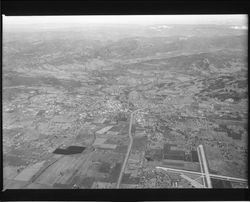 Aerial view east from the Naval Air Station, Santa Rosa, California, 1962