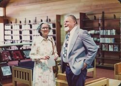 Mrs. Dorothy Bertucci at the Petaluma Public Library dedication