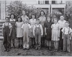 Students of the Walker District School, Two Rock, California, about 1935