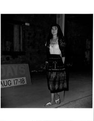 Miss Sonoma County, Jan Bohling, at the Old Adobe, Petaluma, California, August, 1963