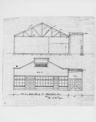 Architectural drawing of the Market Laundry prepared for G. W. Colgan, Santa Rosa, California, about 1920