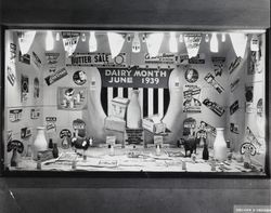 Petaluma Cooperative Creamery Dairy Month display, June 1939