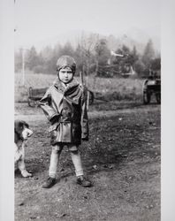 Young Thomas Herbert Ware in a rural setting, Sonoma county, California,1929