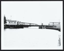 Petaluma's D Street drawbridge over the Petaluma River