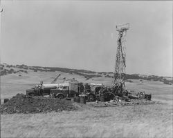 Oil wells, Petaluma, California, 1955