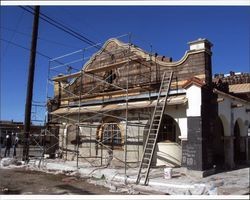 Exterior views of the Petaluma Northwestern Pacific Railroad Depot , Petaluma, California, Oct. 9, 2003