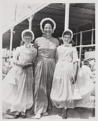 Bundesen family in pioneer dress at the Sonoma County Fair, Santa Rosa, California, July 21, 1958