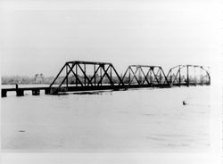 Railroad bridge at Healdsburg, Feb. 27, 1940