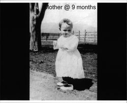 Edna Marcella Begley at 9 months in Mendocino County, California, 1920