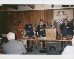 Sonoma County Press Club dinner at western themed restaurant, Santa Rosa, California, between 1995 and 2002