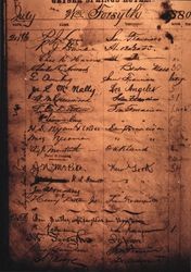 Page from Geyser Springs Hotel register