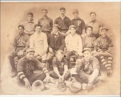 Team photo of Petaluma, California, Chamber of Commerce baseball team, Petaluma, California, about 1892