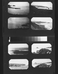 Jetty at the mouth of the Russian River at Jenner, February 27, 1937