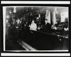 Interior view of unidentified saloons of Petaluma