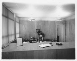 City manager's office at City Hall, Petaluma, California, 1955