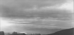 Southern end of the Petaluma River at sunset, Petaluma, California, about 1950