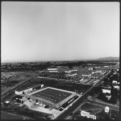 Aerial view of Pepsi Cola bottling plant, Santa Rosa, California, 1960