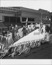 Cub Scouts' float in the Fourth of July Parade, Petaluma, California, 1955