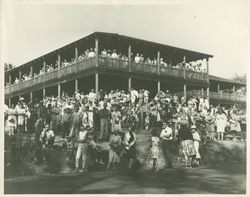 Crowd of people at the Petaluma Adobe, Petaluma, California, about 1970