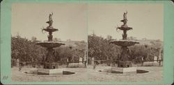 Fountain in Oak Mound Cemetery near Healdsburg