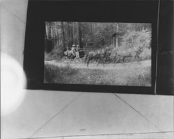 Views of Jack and Charmian London in their Studebaker wagon on their way to Oregon, June 12-September 5, 1911