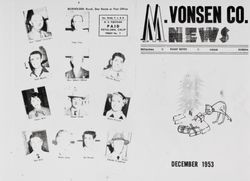 M. Vonsen Co. News, December 1953