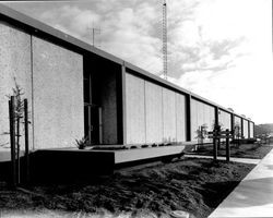 Sonoma County Administration Center building housing offices of Civil Defense, Photo-Reproduction, Sealer of Weights and Measures, and Purchasing Agent, Santa Rosa, California, 1961