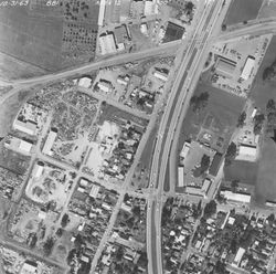 Over Ridgway Avenue at Highway 101, Santa Rosa--aerial view