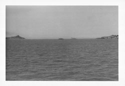 View of San Francisco Bay before the building of the Richmond-San Rafael Bridge, Point Richmond, California, 1951