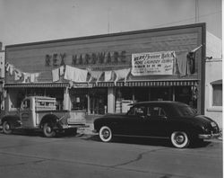 Rex Hardware at 313 B Street, Petaluma, California, about 1953