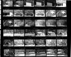 Contact print of structures at Vichy Springs, Ukiah, California, about 1985