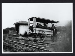 Awaiting passengers at the Agua Caliente railroad depot