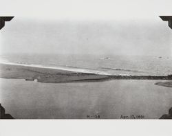 Construction of the jetty at the mouth of the Russian River at Jenner, California, April 17,1931