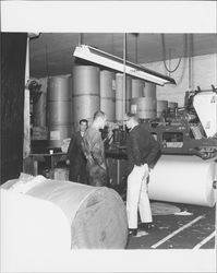 Printing press and other machinery of the Petaluma Argus-Courier, Petaluma, California, about 1955