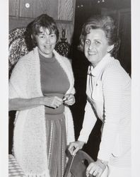 Evelyn F. Benedetti and Beverly C. Wilson at the Benedetti home in Cotati, California, 1980s