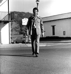 Mattei Brothers men's and women's fashions modeled outdoors near the Sonoma Mission