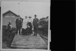 John Bones and others at Occidental Railroad Station