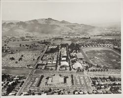 Aerial view of the Sonoma County Fairgrounds, Santa Rosa, California ...