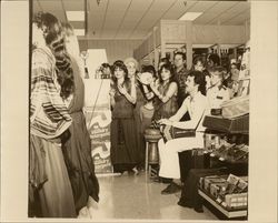 Belly dancers at Sears opening festivities, Santa Rosa, California, 1980