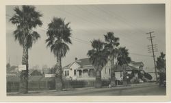 Main Street before the palm trees were removed, Petaluma, California, 1926