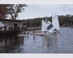 Sailing on Lake Ralphine at Howarth Memorial Park, Santa Rosa, California, June 1970