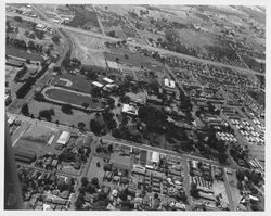 View from the air of Santa Rosa Junior College and Santa Rosa High School area