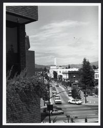 View of Fourth Street looking east at Mendocino Avenue