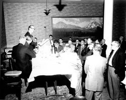 Chamber of Commerce members at a breakfast meeting, Santa Rosa, California, 1960