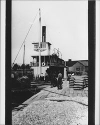 Ship "Newtown no. 2" at the dock in Petaluma, California, about 1905