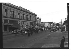 Marching units in the Labor Day Parade, Petaluma, California, 1941