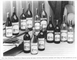 Bottles of Glen Ellen Winery's Proprietor's Reserve, Glen Ellen, California, about 1985